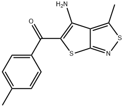 (4-AMINO-3-METHYLTHIENO[2,3-C]ISOTHIAZOL-5-YL)(4-METHYLPHENYL)METHANONE Struktur