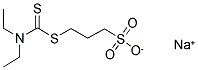 N,N-DIETHYLDITHIOCARBAMIC ACID-N-PROPYL ESTER-OMEGA-SODIUM SULFONATE Struktur