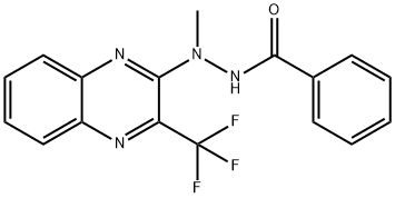 N'-METHYL-N'-[3-(TRIFLUOROMETHYL)-2-QUINOXALINYL]BENZENECARBOHYDRAZIDE Struktur