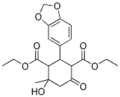 DIETHYL 2-(BENZO[D][1,3]DIOXOL-5-YL)-4-HYDROXY-4-METHYL-6-OXOCYCLOHEXANE-1,3-DICARBOXYLATE Struktur