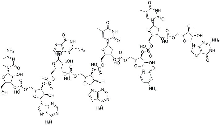 AGATCT, 5'-NON-PHOSPHORYLATED Struktur