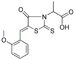 2-[5-(2-METHOXY-BENZYLIDENE)-4-OXO-2-THIOXO-THIAZOLIDIN-3-YL]-PROPIONIC ACID Struktur