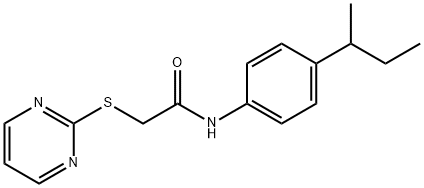 N-[4-(SEC-BUTYL)PHENYL]-2-(2-PYRIMIDINYLSULFANYL)ACETAMIDE Struktur