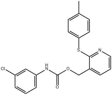 (2-[(4-METHYLPHENYL)SULFANYL]-3-PYRIDINYL)METHYL N-(3-CHLOROPHENYL)CARBAMATE Struktur