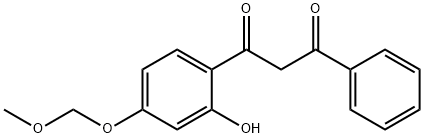 1-[2-HYDROXY-4-(METHOXYMETHOXY)PHENYL]-3-PHENYLPROPANE-1,3-DIONE Struktur