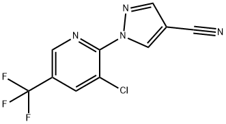 1-[3-CHLORO-5-(TRIFLUOROMETHYL)-2-PYRIDINYL]-1H-PYRAZOLE-4-CARBONITRILE Struktur