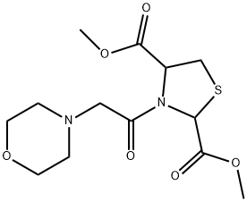 DIMETHYL 3-(2-MORPHOLINOACETYL)-1,3-THIAZOLANE-2,4-DICARBOXYLATE Struktur