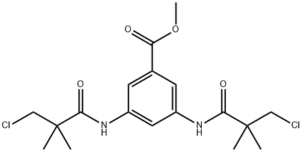 METHYL 3,5-BIS[(3-CHLORO-2,2-DIMETHYLPROPANOYL)AMINO]BENZENECARBOXYLATE Struktur