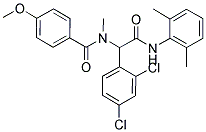 N-[1-(2,4-DICHLOROPHENYL)-2-(2,6-DIMETHYLANILINO)-2-OXOETHYL]-4-METHOXY-N-METHYLBENZAMIDE Struktur