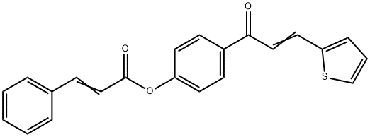 4-[3-(2-THIENYL)ACRYLOYL]PHENYL 3-PHENYLACRYLATE Struktur