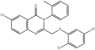 6-CHLORO-2-([(2,5-DICHLOROPHENYL)SULFANYL]METHYL)-3-(2-METHYLPHENYL)-4(3H)-QUINAZOLINONE Struktur