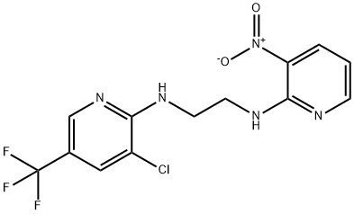 N-[3-CHLORO-5-(TRIFLUOROMETHYL)-2-PYRIDINYL]-N-(2-[(3-NITRO-2-PYRIDINYL)AMINO]ETHYL)AMINE Struktur