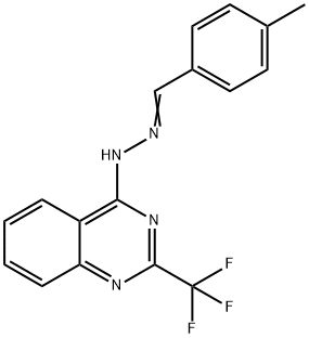 4-METHYLBENZENECARBALDEHYDE N-[2-(TRIFLUOROMETHYL)-4-QUINAZOLINYL]HYDRAZONE Struktur