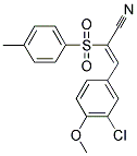 3-(3-CHLORO-4-METHOXYPHENYL)-2-((4-METHYLPHENYL)SULFONYL)PROP-2-ENENITRILE Struktur