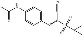 N-(4-(2-((TERT-BUTYL)SULFONYL)-2-NITRILOVINYL)PHENYL)ETHANAMIDE Struktur