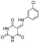 5-(((3-CHLOROPHENYL)AMINO)METHYLENE)-1,3-DIAZAPERHYDROINE-2,4,6-TRIONE Struktur