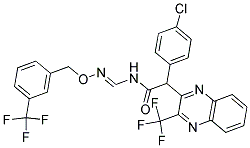 2-(4-CHLOROPHENYL)-N-[(([3-(TRIFLUOROMETHYL)BENZYL]OXY)IMINO)METHYL]-2-[3-(TRIFLUOROMETHYL)-2-QUINOXALINYL]ACETAMIDE Struktur