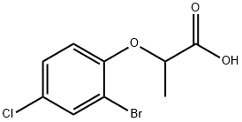 2-(2-BROMO-4-CHLOROPHENOXY)PROPANOIC ACID Struktur