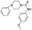 ((4-METHOXYPHENYL)AMINO)(4-PHENYLPIPERAZINYL)METHANE-1-THIONE Struktur