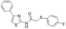 2-[(4-FLUOROPHENYL)SULFANYL]-N-(4-PHENYL-1,3-THIAZOL-2-YL)ACETAMIDE Struktur