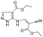 ETHYL 5-[(2-CYANO-3-ETHOXY-3-OXO-1-PROPENYL)AMINO]-1H-PYRAZOLE-4-CARBOXYLATE Struktur