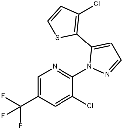 3-CHLORO-2-[5-(3-CHLORO-2-THIENYL)-1H-PYRAZOL-1-YL]-5-(TRIFLUOROMETHYL)PYRIDINE Struktur