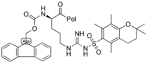 FMOC-D-ARG(PMC)-WANG RESIN Struktur