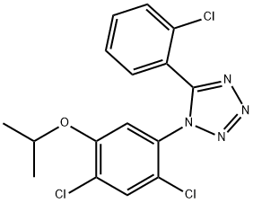 2,4-DICHLORO-5-[5-(2-CHLOROPHENYL)-1H-1,2,3,4-TETRAAZOL-1-YL]PHENYL ISOPROPYL ETHER Struktur