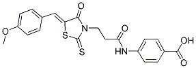 4-((3-[(5Z)-5-(4-METHOXYBENZYLIDENE)-4-OXO-2-THIOXO-1,3-THIAZOLIDIN-3-YL]PROPANOYL)AMINO)BENZOIC ACID Struktur