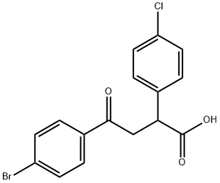 4-(4-BROMOPHENYL)-2-(4-CHLOROPHENYL)-4-OXOBUTANOIC ACID Struktur