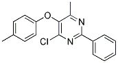 4-CHLORO-6-METHYL-5-(4-METHYLPHENOXY)-2-PHENYLPYRIMIDINE Struktur