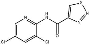 N-(3,5-DICHLORO-2-PYRIDINYL)-1,2,3-THIADIAZOLE-4-CARBOXAMIDE Struktur