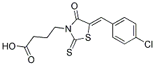 4-[5-(4-CHLORO-BENZYLIDENE)-4-OXO-2-THIOXO-THIAZOLIDIN-3-YL]-BUTYRIC ACID Struktur