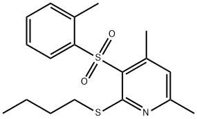 2-(BUTYLSULFANYL)-4,6-DIMETHYL-3-PYRIDINYL 2-METHYLPHENYL SULFONE Struktur