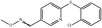 6-[(2-CHLOROPHENYL)SULFANYL]NICOTINALDEHYDE O-METHYLOXIME Struktur