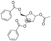 1-O-ACETYL-2-DEOXY-3,5-DI-O-BENZOYLRIBOFURANOSE Struktur