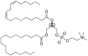 1-STEAROYL-2-LINOLEOYL-SN-GLYCERO-3-PHOSPHOCHOLINE Struktur