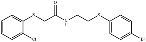 N-(2-[(4-BROMOPHENYL)SULFANYL]ETHYL)-2-[(2-CHLOROPHENYL)SULFANYL]ACETAMIDE Struktur