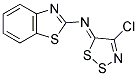 N-[(5Z)-4-CHLORO-5H-1,2,3-DITHIAZOL-5-YLIDENE]-1,3-BENZOTHIAZOL-2-AMINE Struktur