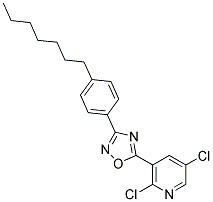 5-(2,5-DICHLORO-3-PYRIDYL)-3-(4-HEPTYLPHENYL)-1,2,4-OXADIAZOLE Struktur