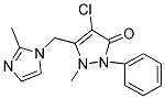 4-CHLORO-2-METHYL-3-((2-METHYLIMIDAZOLYL)METHYL)-1-PHENYL-3-PYRAZOLIN-5-ONE Struktur