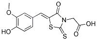 [(5Z)-5-(4-HYDROXY-3-METHOXYBENZYLIDENE)-4-OXO-2-THIOXO-1,3-THIAZOLIDIN-3-YL]ACETIC ACID Struktur