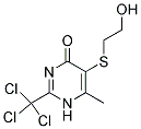 5-[(2-HYDROXYETHYL)THIO]-6-METHYL-2-(TRICHLOROMETHYL)-1,4-DIHYDROPYRIMIDIN-4-ONE Struktur