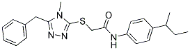 2-(5-METHYL-4-BENZYL(2,3,5-TRIAZOLYLTHIO))-N-(4-(METHYLPROPYL)PHENYL)ETHANAMIDE Struktur