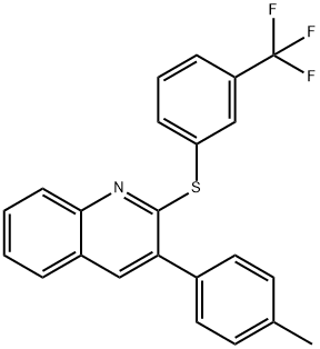 3-(4-METHYLPHENYL)-2-([3-(TRIFLUOROMETHYL)PHENYL]SULFANYL)QUINOLINE Struktur