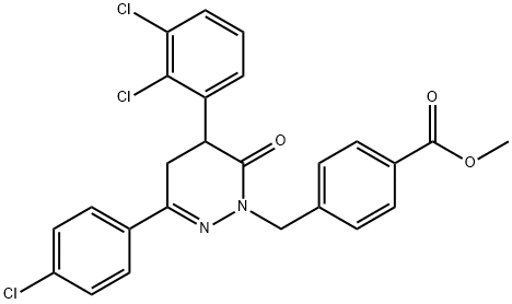 METHYL 4-([3-(4-CHLOROPHENYL)-5-(2,3-DICHLOROPHENYL)-6-OXO-5,6-DIHYDRO-1(4H)-PYRIDAZINYL]METHYL)BENZENECARBOXYLATE Struktur