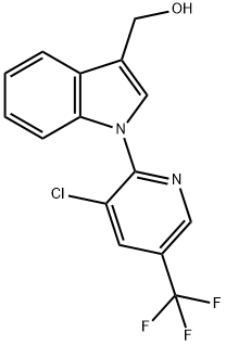 (1-[3-CHLORO-5-(TRIFLUOROMETHYL)-2-PYRIDINYL]-1H-INDOL-3-YL)METHANOL Struktur