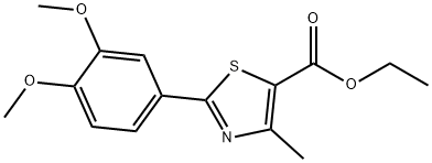 2-(3,4-DIMETHOXY-PHENYL)-4-METHYL-THIAZOLE-5-CARBOXYLIC ACID ETHYL ESTER Struktur