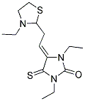 1,3-DIETHYL-(1-ETHYL-THIAZOLIDINYL)-2-ETHYLIDENE-IMIDAZOLIDINE-THION-2-ONE Struktur