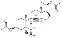 PREGNAN-5-ALPHA-BROMO-3-BETA, 6-BETA, 20-BETA-TRIOL 3,20-DIACETATE Struktur